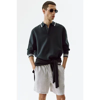 H&m Relaxed-fit Linen-blend Shorts In Multi