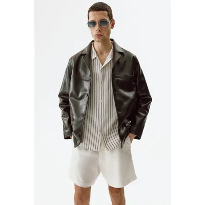H&m Relaxed-fit Linen-blend Shorts In White