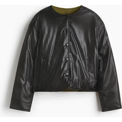 H&m Reversible Bomber Jacket In Brown