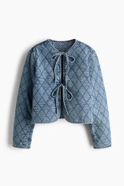H&m Reversible Denim Jacket In Blue