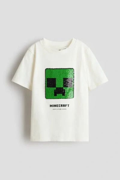 H&m Kids'  Reversible Sequin T-shirt In Multi