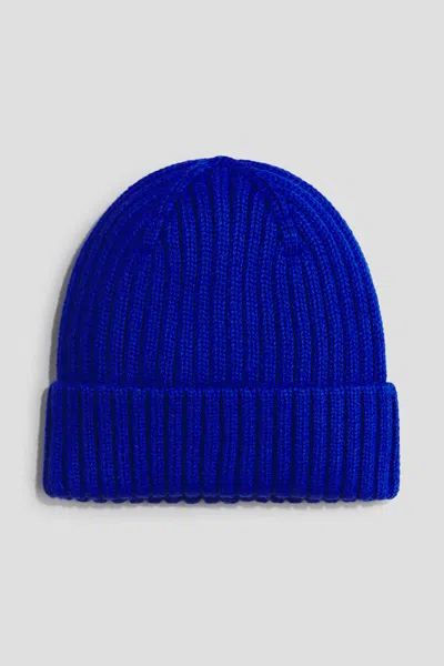 H&m Babies' Ribbed Beanie In Blue