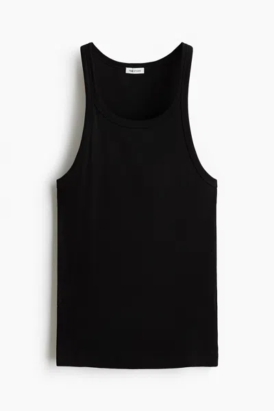 H&m Ribbed Tank Top In Black