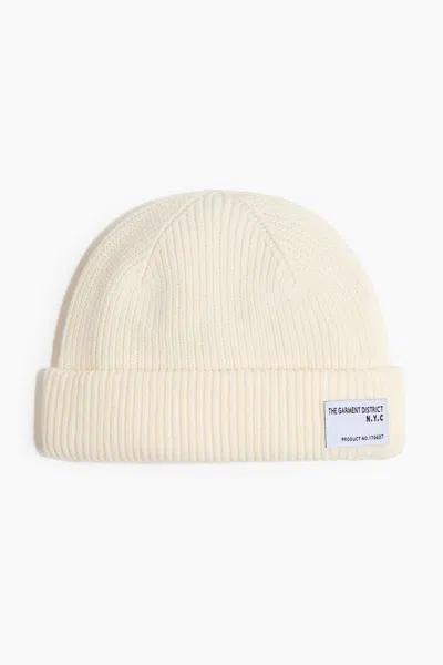 H&m Rib-knit Beanie In Yellow