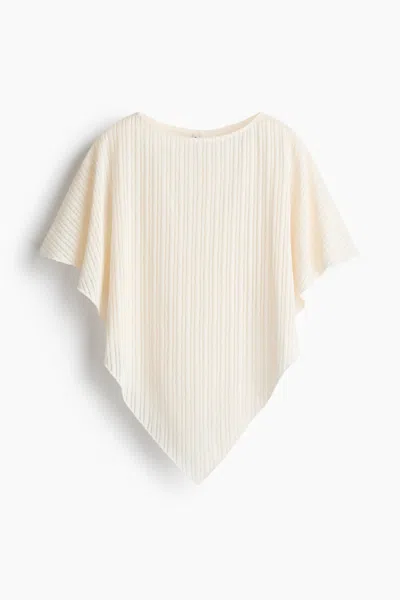H&m Rib-knit Cape In Neutral