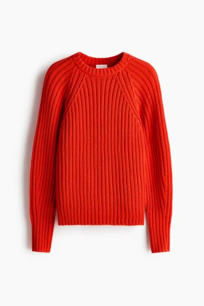 H&m Rib-knit Jumper In Red