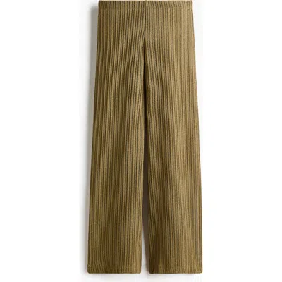 H&m Rib-knit Pants In Brown