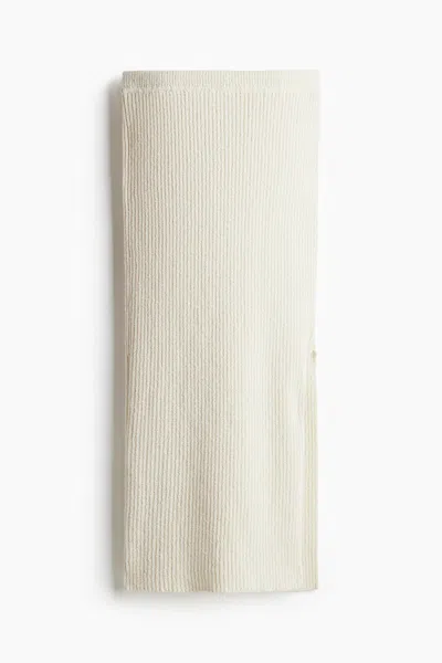 H&m Rib-knit Skirt In Neutral