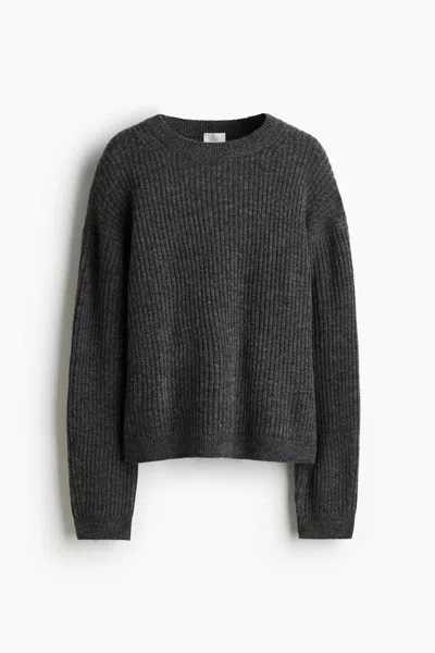 H&m Rib-knit Sweater In Gray