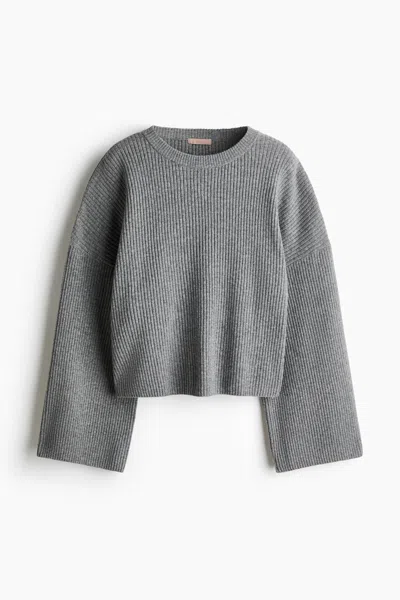 H&m Rib-knit Sweater In Gray