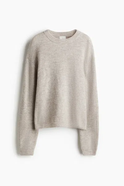H&m Rib-knit Sweater In Neutral