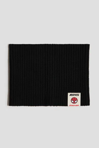 H&m Kids' Rib-knit Tube Scarf In Black