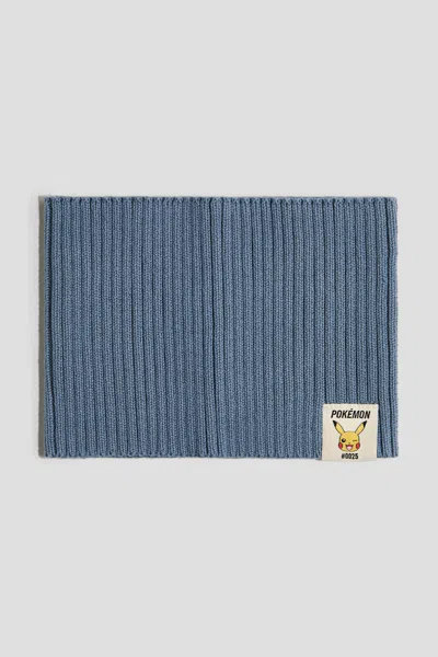 H&m Kids' Rib-knit Tube Scarf In Blue