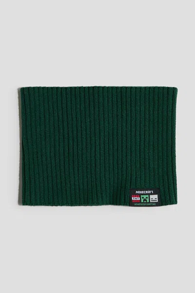 H&m Kids' Rib-knit Tube Scarf In Green