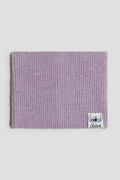H&m Kids' Rib-knit Tube Scarf In Purple