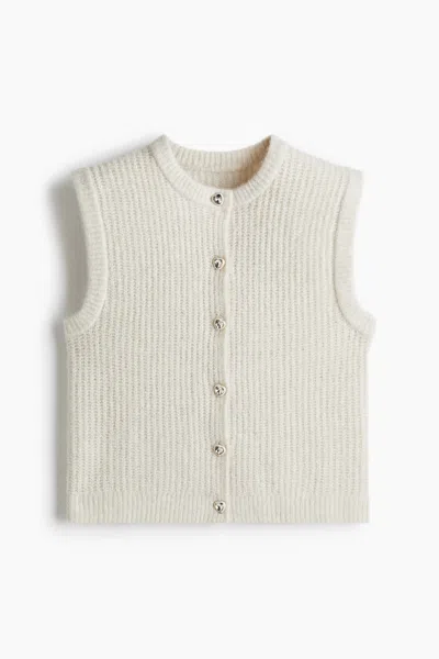 H&m Rib-knit Vest In Black