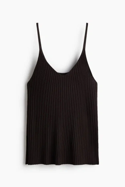 H&m Rib-knit Viscose Top In Multi