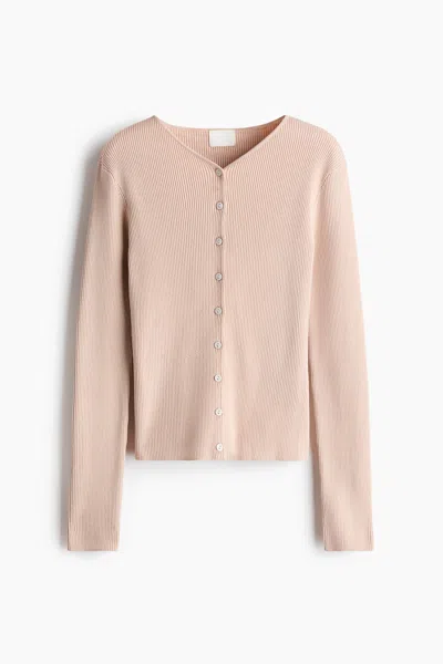 H&m Rib-knit Viscose-blend Cardigan In Animal Print