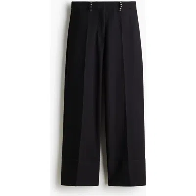 H&m Rivet-detail Tailored Trousers In Black