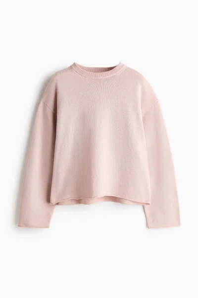 H&m Roll-edge Jumper In Pink