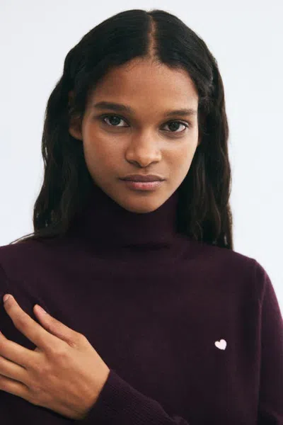 H&m Roll-neck Sweater In Purple