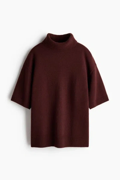 H&m Roll-neck Wool Jumper In Brown