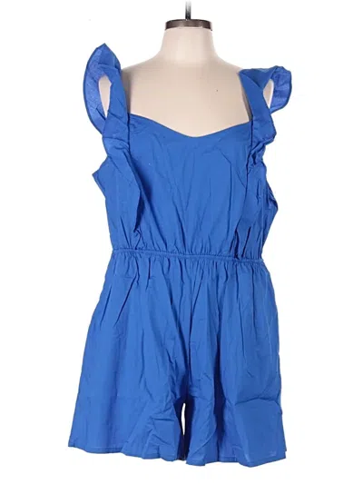 Pre-owned H&m Romper In Blue