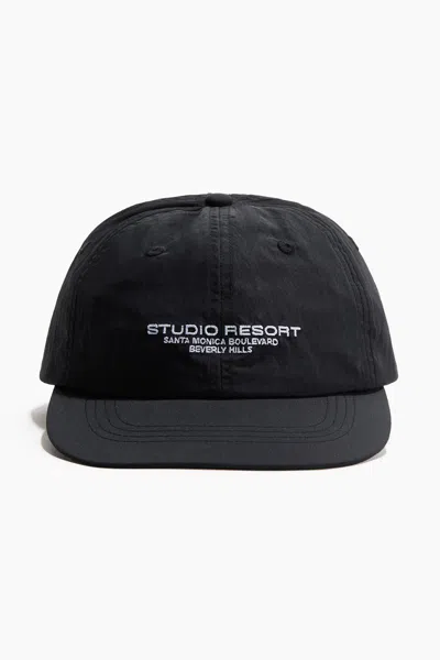 H&m Running Cap With Motif In Black/studio Resort