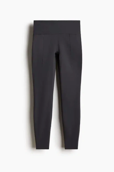 H&m Running Leggings With Shapemove In Gray