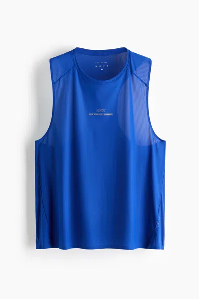 H&m Running Tank Top With Coolmove In Blue
