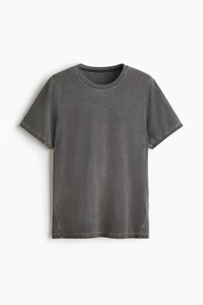 H&m Running T-shirt With Drymove In Gray