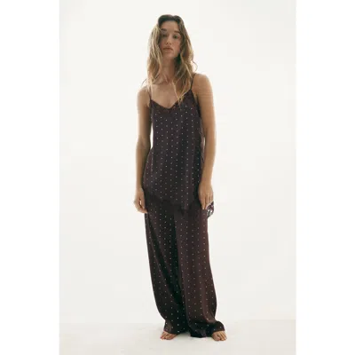 H&m Satin Pyjamas In Brown