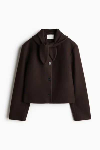 H&m Handmade Wool-blend Jacket In Brown
