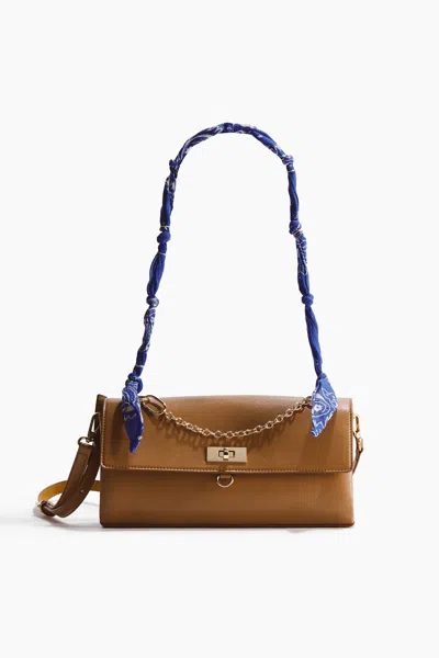 H&m Scarf-detail Crossbody Bag In Light Brown