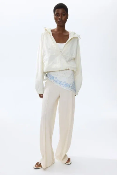 H&m Scarf-detail Trousers In Neutral