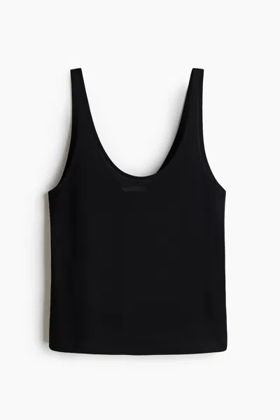 H&m Scoop-neck Tank Top In Black