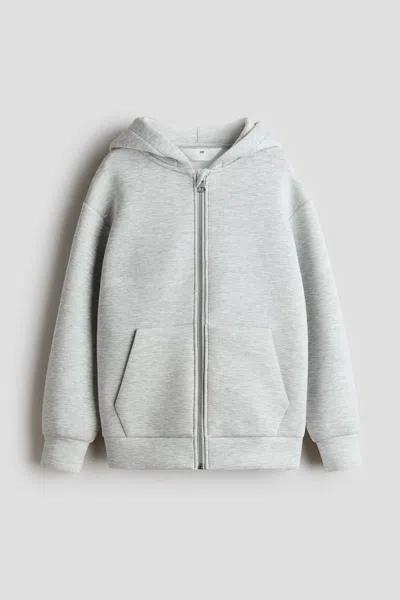 H&m Kids' Scuba Hooded Jacket In Gray