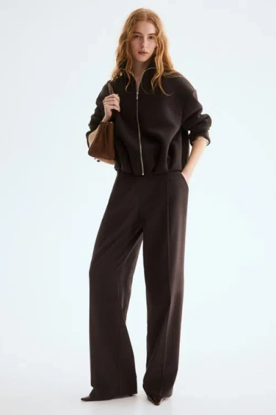 H&m Scuba Knit Jacket In Animal Print