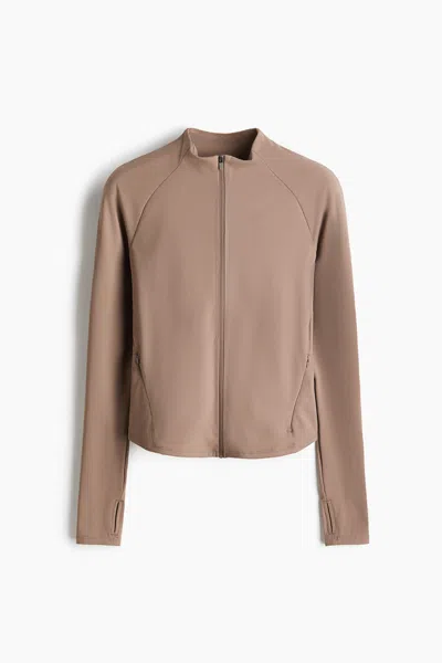 H&m Sculptmove Activewear Jacket In Neutral