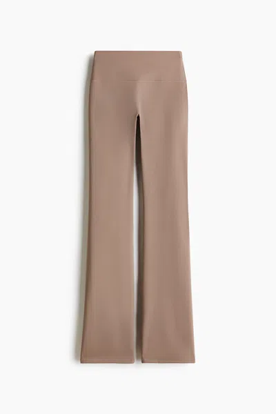 H&m Sculptmove Flared Sports Leggings In Neutral