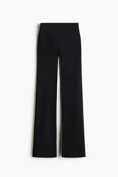 H&m Sculptmove Flared Sports Leggings In Black