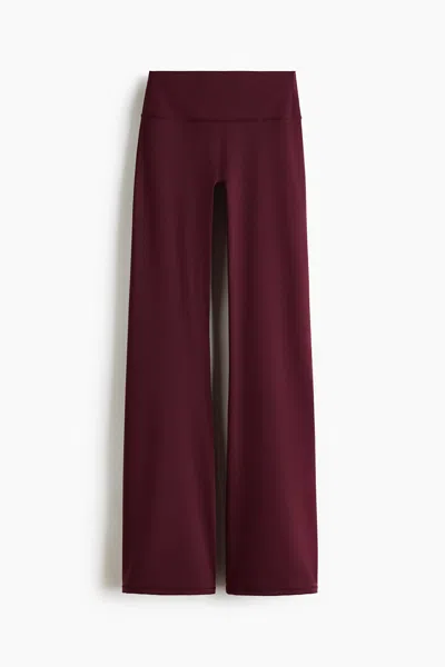 H&m Sculptmove Flared Sports Leggings In Red