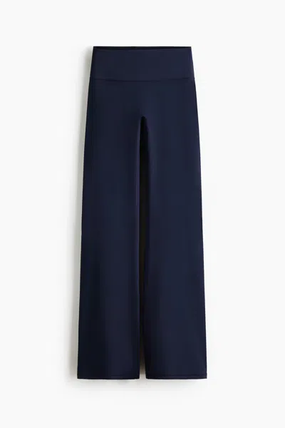 H&m Sculptmove Flared Sports Leggings In Blue