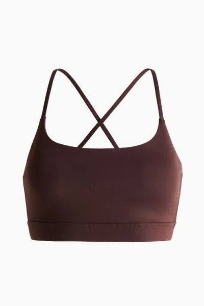 H&m Sculptmove Sports Bra In Brown