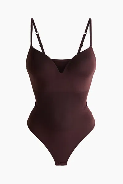 H&m Seamless Light Shape Bodysuit In Multi