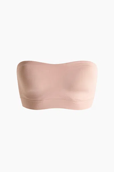 H&m Seamless Padded Bandeau Bra In Pink