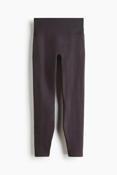 H&m Seamless Sports Leggings With Drymove In Purple