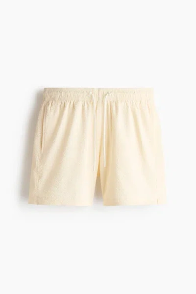 H&m Seersucker Swim Shorts In Neutral