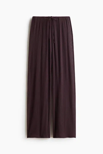 H&m Sheer Drawstring Trousers In Multi
