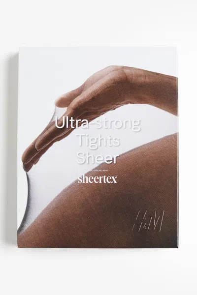 H&m Sheertex Ultra-strong Sheer Tights In Transparent